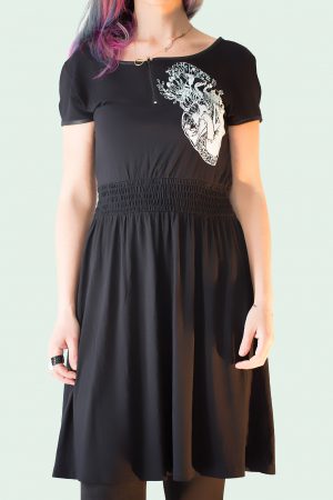 Anatomic Hearth Dress - Nero - Mala Strella